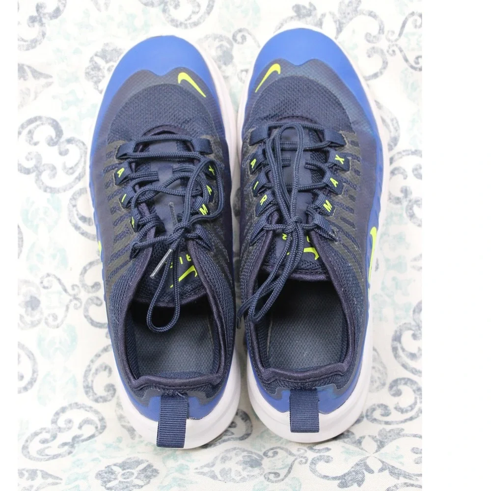 Nike Air Max Axis Running Shoes Blue Neon Athletic Sneakers AH5222-404 6.5Y‎